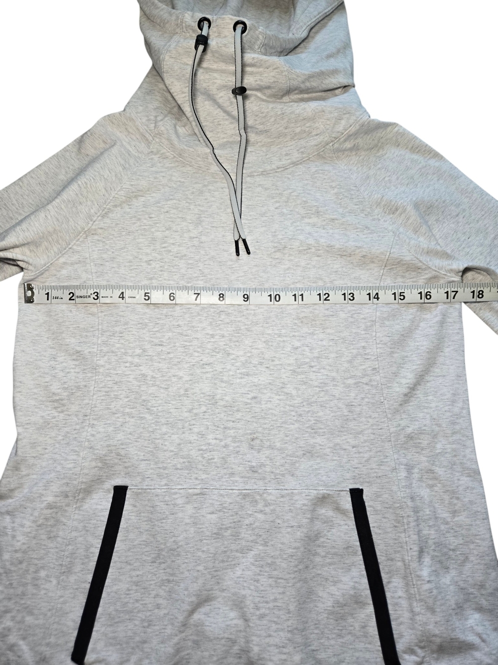 Athleta Cream Pullover Hoodie with Black Trim - Picture 2 of 9